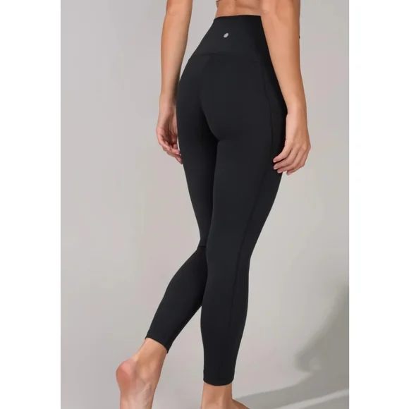 Yogalicious, Pants & Jumpsuits, Yogalicious Black Lux Elastic Free High  Rise Side Pocket Leggings Size L